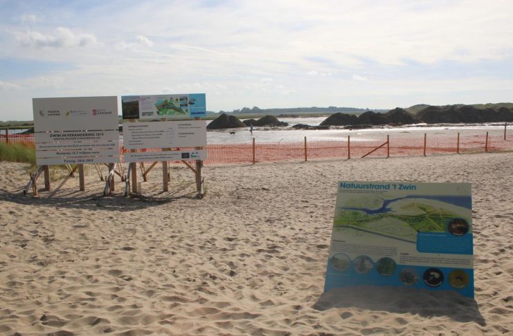 Hinweisschilder Baumassnahmen Het Zwin