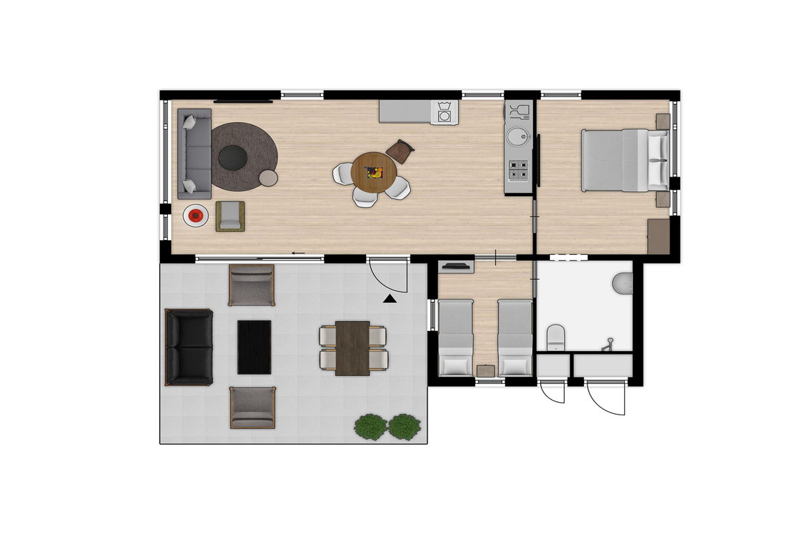 Nieuwvliet-Bad: Rollstuhlgerechte Lodge für 4 Personen im Beach Resort