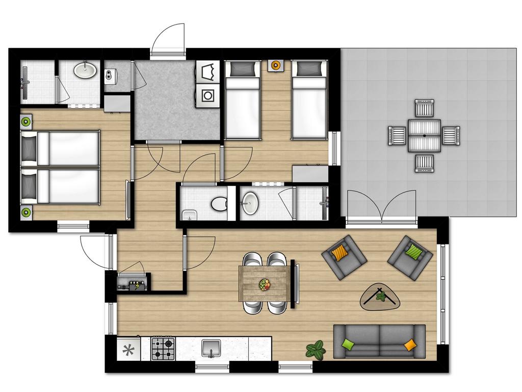 Nieuwvliet-Bad: Komfort-Bungalow B4A im Beach Resort